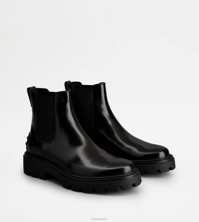 Tod\'s 8NXV804 čierna muži členkové čižmy z kože