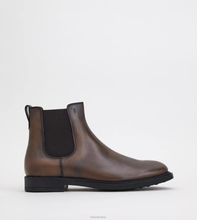 Tod's 8NXV807 hnedá muži členkové čižmy z kože