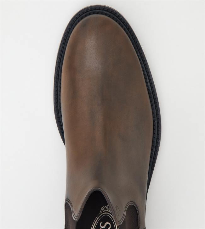 Tod\'s 8NXV807 hnedá muži členkové čižmy z kože