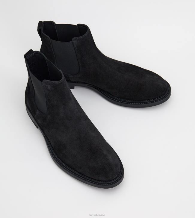 Tod\'s 8NXV809 čierna muži semišové členkové čižmy