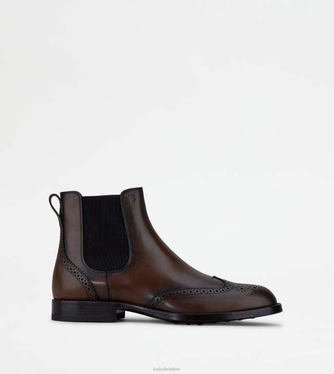 Tod's 8NXV811 hnedá muži členkové čižmy z kože