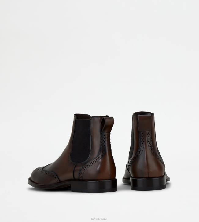 Tod\'s 8NXV811 hnedá muži členkové čižmy z kože