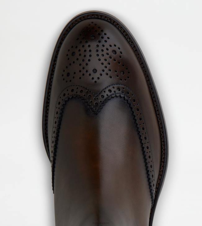 Tod\'s 8NXV811 hnedá muži členkové čižmy z kože