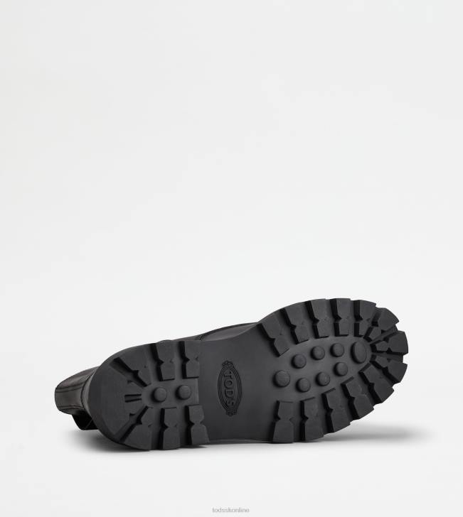 Tod\'s 8NXV813 čierna muži bojové topánky v koži