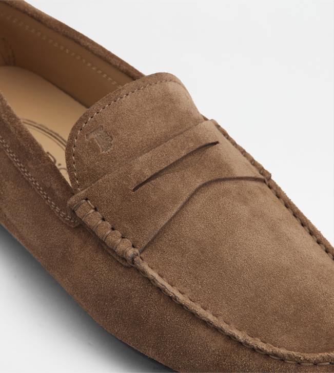 Tod\'s 8NXV694 hnedá muži mestské gommino vodičské topánky v semišovej úprave