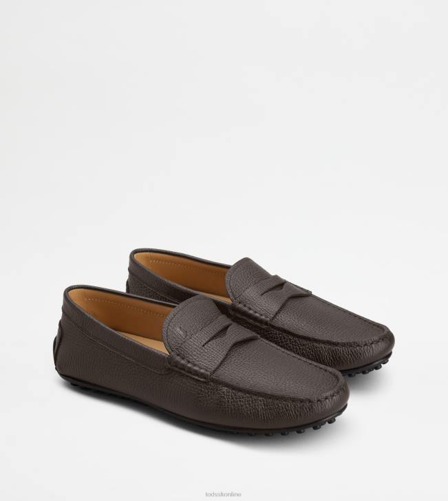 Tod\'s 8NXV696 hnedá muži mestské gommino vodičské topánky v koži