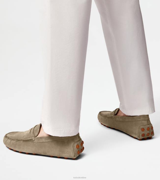 Tod\'s 8NXV710 béžová/oranžová muži gommino bublina v semišu