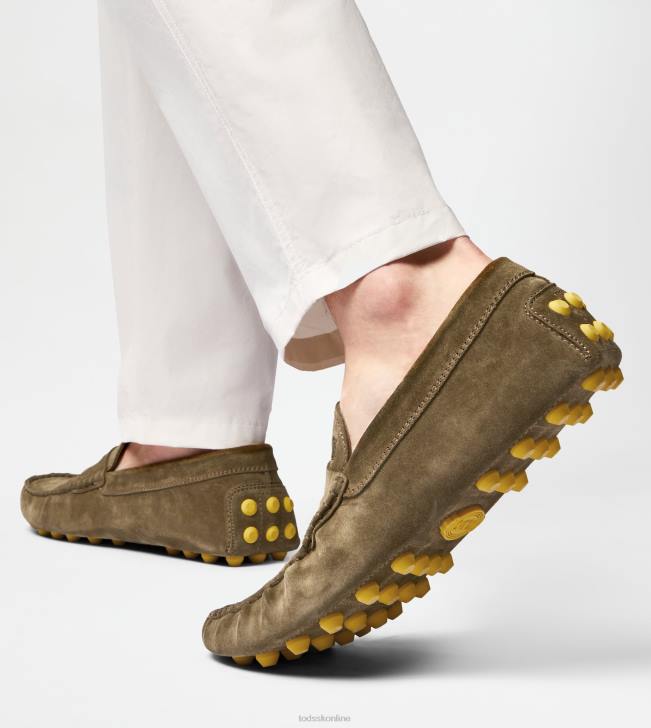 Tod\'s 8NXV711 zelená/žltá muži gommino bublina v semišu