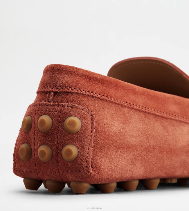 Tod\'s 8NXV712 červená/hnedá muži gommino bublina v semišu
