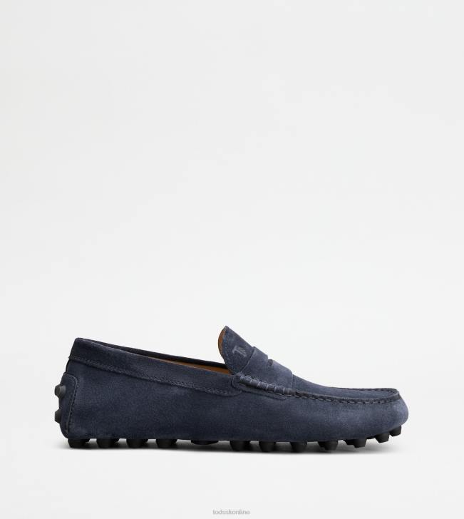 Tod's 8NXV715 modrá/sivá muži gommino bublina v semišu