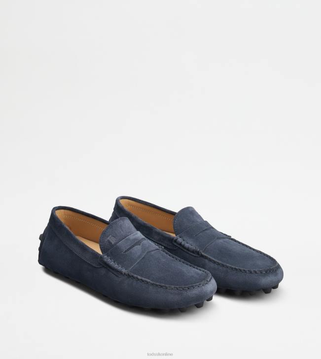 Tod\'s 8NXV715 modrá/sivá muži gommino bublina v semišu