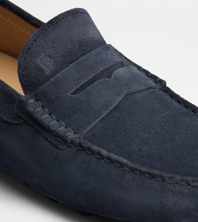 Tod\'s 8NXV715 modrá/sivá muži gommino bublina v semišu