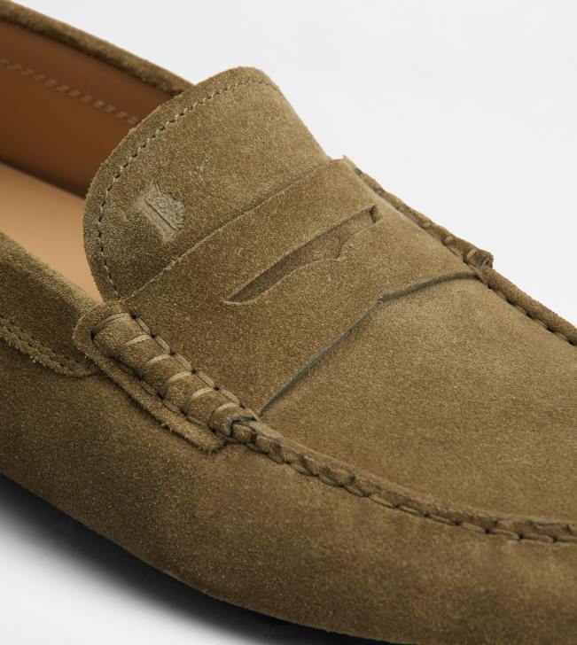 Tod\'s 8NXV716 zelená/šedá muži gommino bublina v semišu