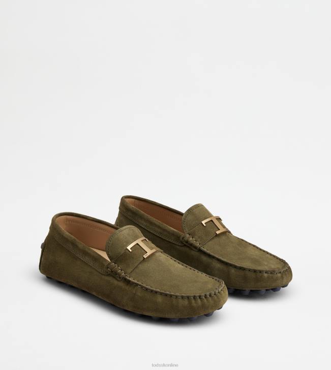 Tod\'s 8NXV717 zelená/šedá muži t nadčasová gommino bublina v semišovej úprave