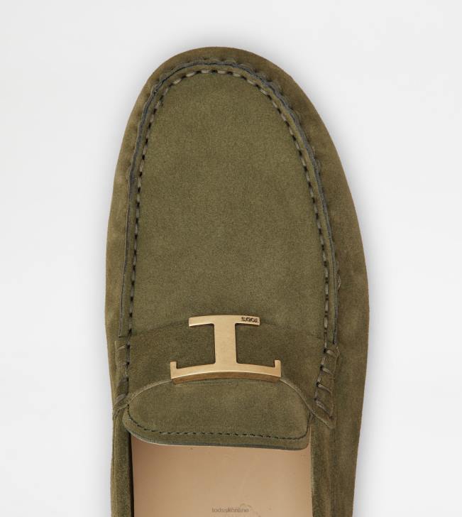 Tod\'s 8NXV717 zelená/šedá muži t nadčasová gommino bublina v semišovej úprave