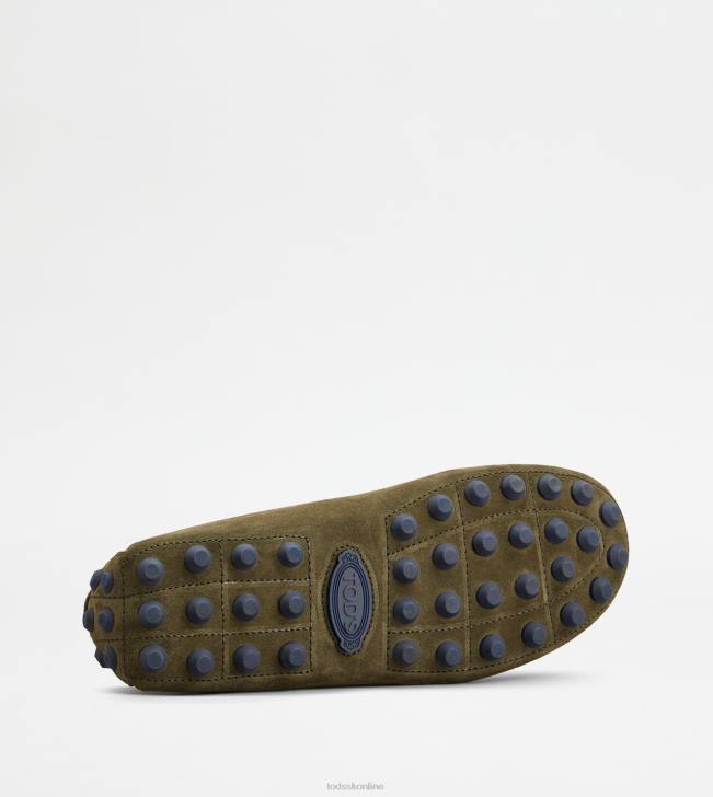 Tod\'s 8NXV717 zelená/šedá muži t nadčasová gommino bublina v semišovej úprave