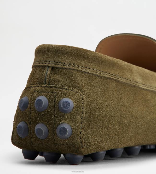 Tod\'s 8NXV717 zelená/šedá muži t nadčasová gommino bublina v semišovej úprave