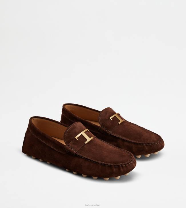 Tod\'s 8NXV718 hnedá/béžová muži t nadčasová gommino bublina v semišovej úprave