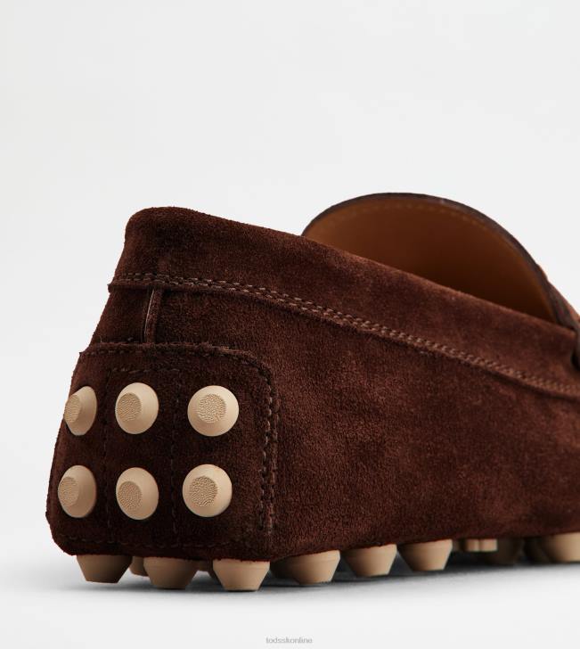 Tod\'s 8NXV718 hnedá/béžová muži t nadčasová gommino bublina v semišovej úprave
