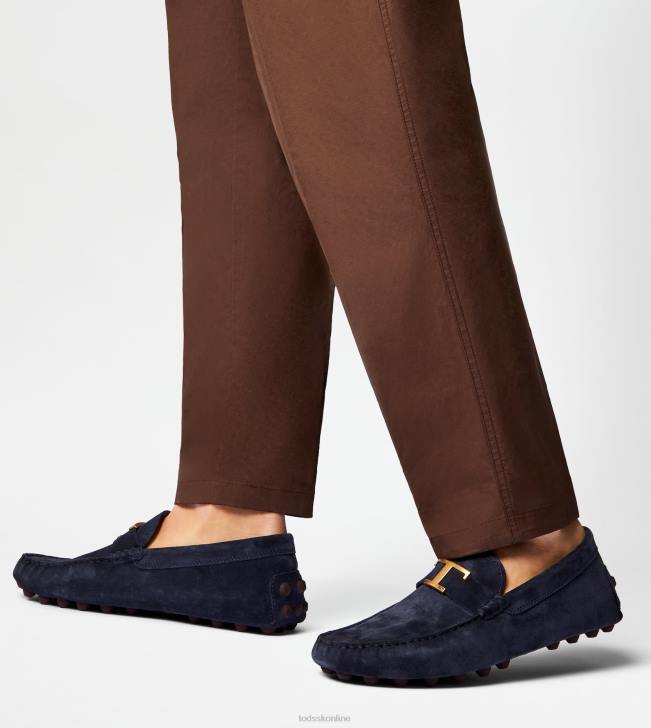Tod\'s 8NXV719 modrá/hnedá muži t nadčasová gommino bublina v semišovej úprave
