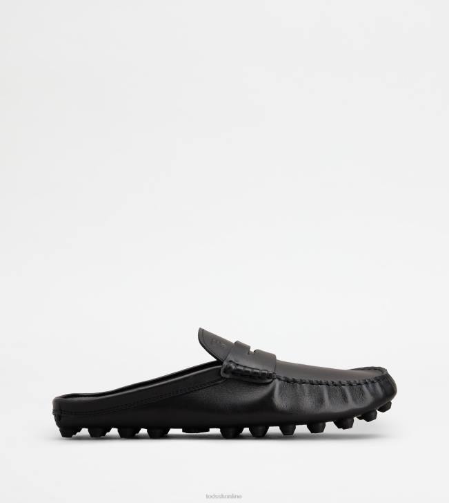 Tod's 8NXV721 čierna muži gommino bublinkové mules v koži