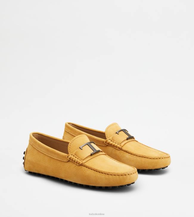 Tod\'s 8NXV722 žltá muži gommino vodičské topánky z nubuku