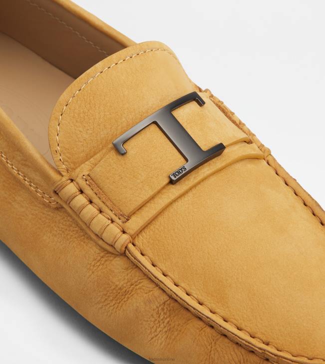 Tod\'s 8NXV722 žltá muži gommino vodičské topánky z nubuku
