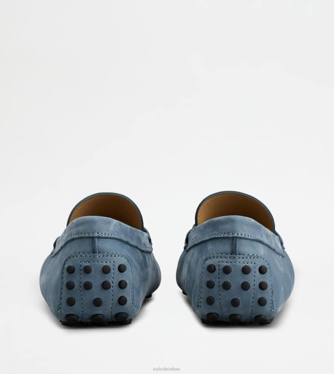 Tod\'s 8NXV723 svetlo modrá muži gommino vodičské topánky z nubuku