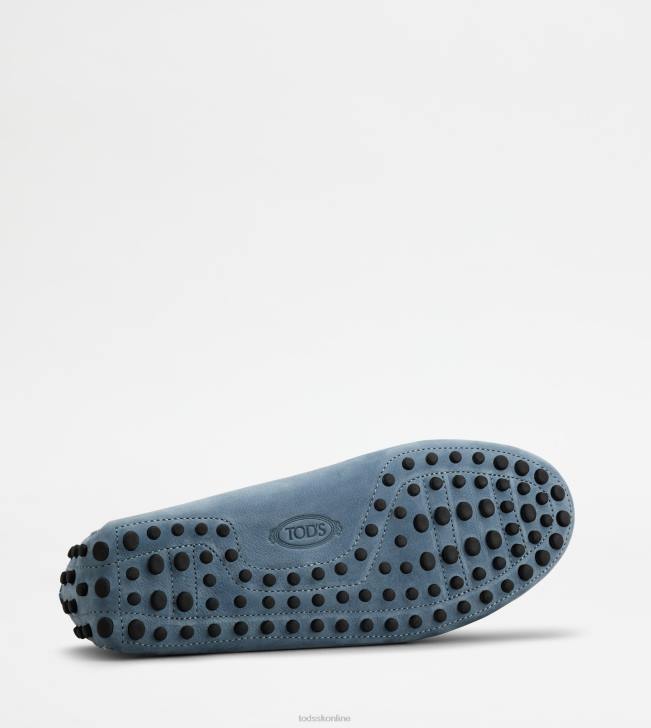 Tod\'s 8NXV723 svetlo modrá muži gommino vodičské topánky z nubuku