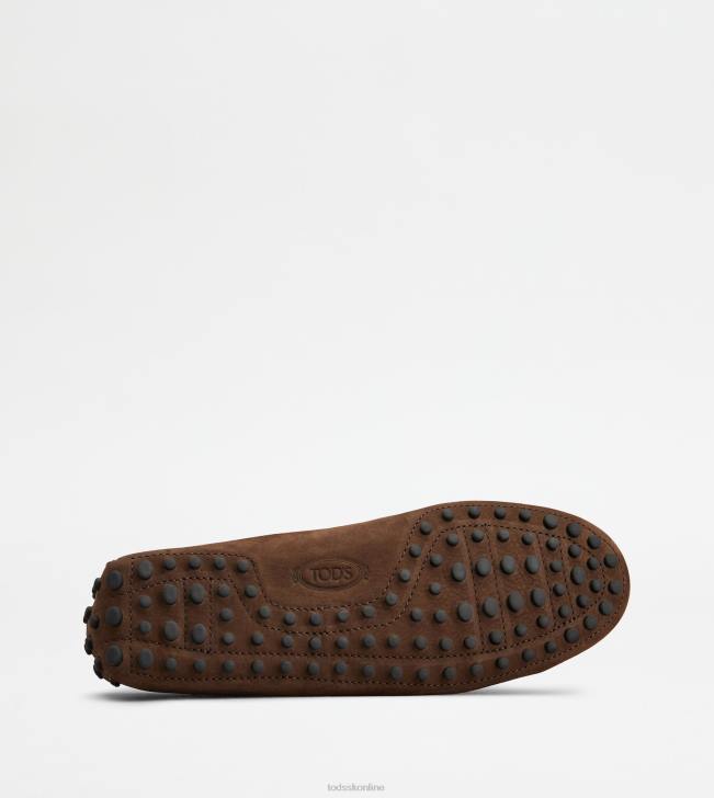 Tod\'s 8NXV724 hnedá muži gommino vodičské topánky z nubuku
