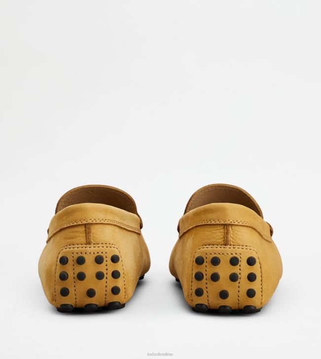 Tod\'s 8NXV725 žltá muži gommino vodičské topánky z nubuku