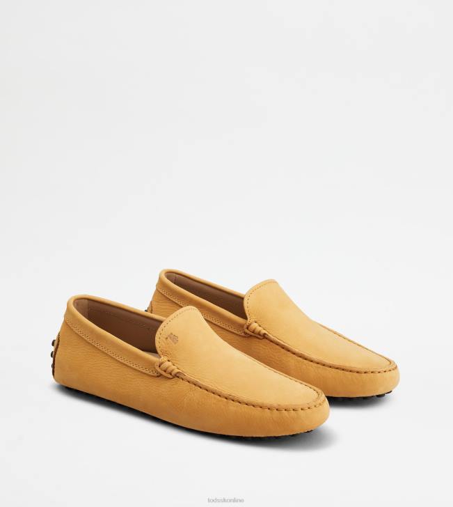 Tod\'s 8NXV725 žltá muži gommino vodičské topánky z nubuku