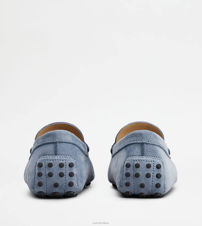 Tod\'s 8NXV726 svetlo modrá muži gommino vodičské topánky z nubuku