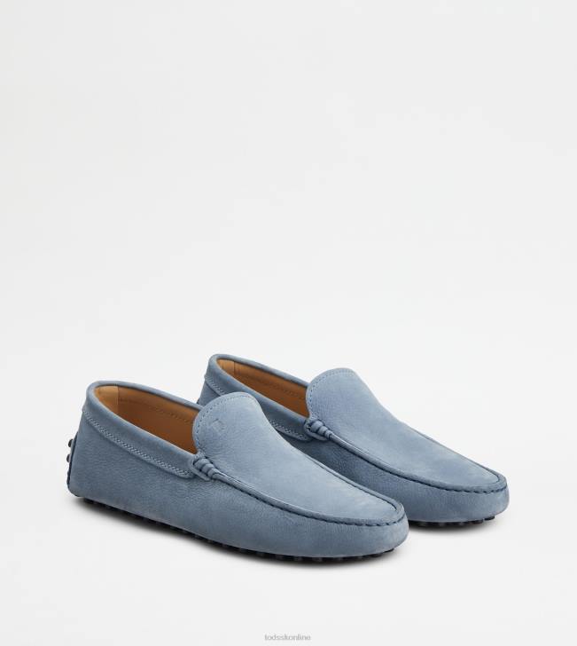 Tod\'s 8NXV726 svetlo modrá muži gommino vodičské topánky z nubuku