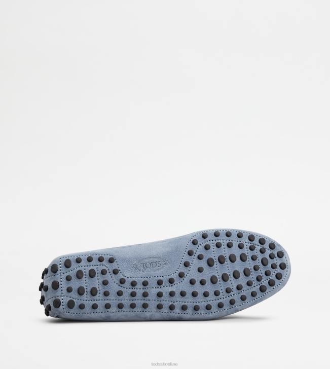 Tod\'s 8NXV726 svetlo modrá muži gommino vodičské topánky z nubuku