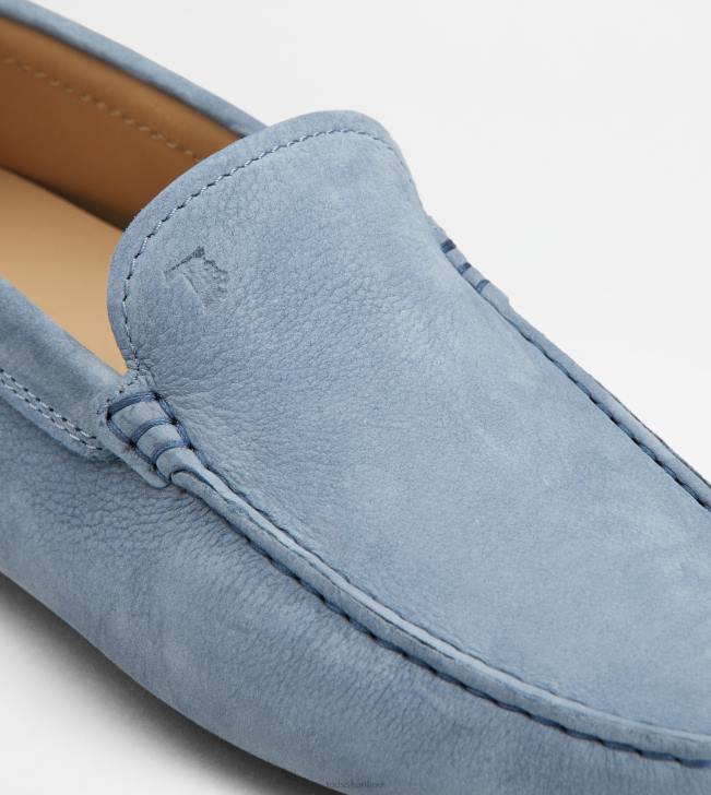 Tod\'s 8NXV726 svetlo modrá muži gommino vodičské topánky z nubuku