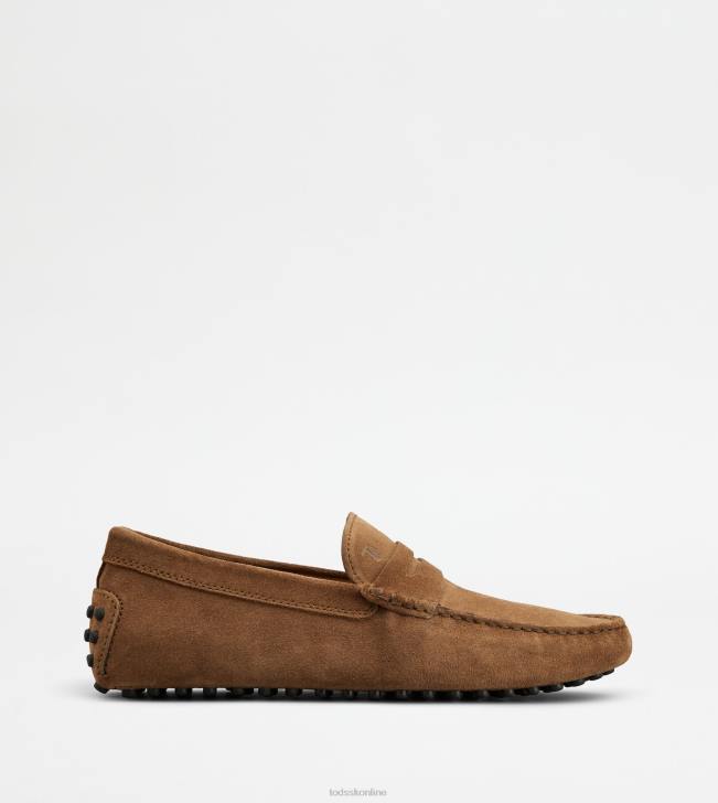 Tod\'s 8NXV732 hnedá muži gommino vodičské topánky zo semišu