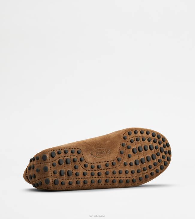 Tod\'s 8NXV732 hnedá muži gommino vodičské topánky zo semišu