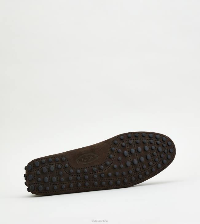 Tod\'s 8NXV734 hnedá muži gommino vodičské topánky zo semišu