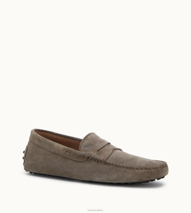 Tod\'s 8NXV735 béžová muži gommino vodičské topánky zo semišu