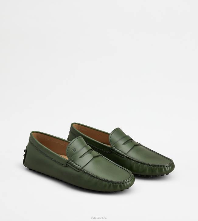 Tod\'s 8NXV736 zelená muži gommino vodičské topánky v koži