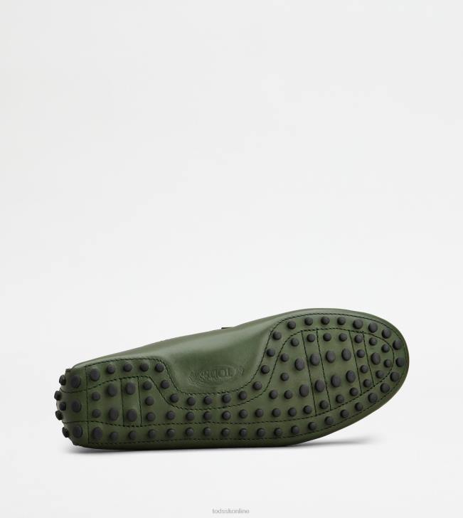 Tod\'s 8NXV736 zelená muži gommino vodičské topánky v koži