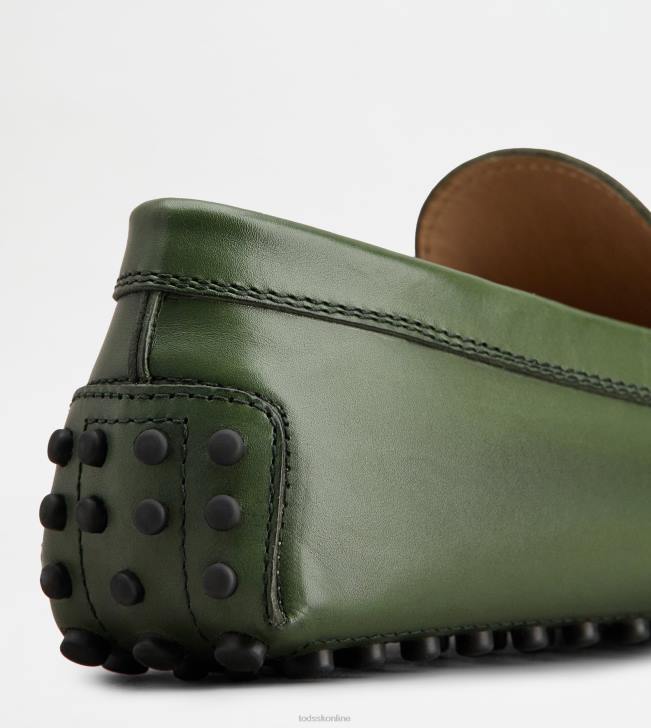 Tod\'s 8NXV736 zelená muži gommino vodičské topánky v koži