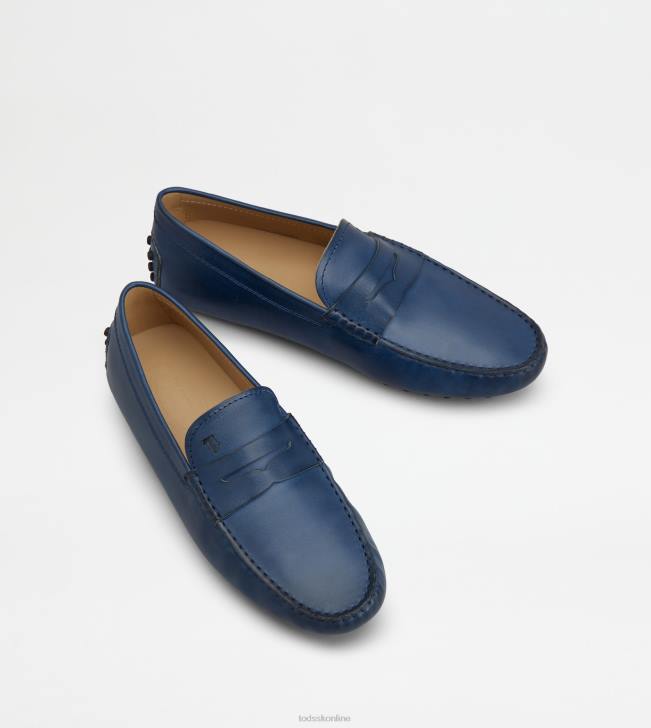 Tod\'s 8NXV738 Modrá muži gommino vodičské topánky v koži