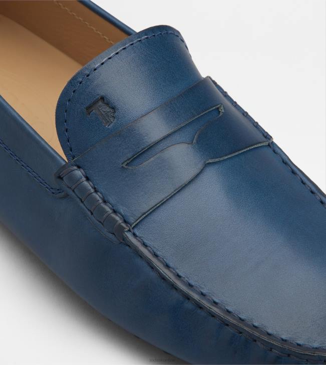 Tod\'s 8NXV738 Modrá muži gommino vodičské topánky v koži