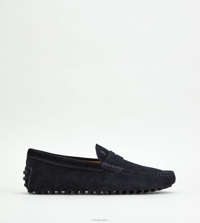 Tod's 8NXV739 čierna muži gommino vodičské topánky zo semišu