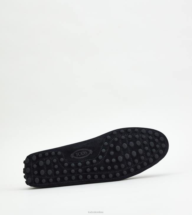 Tod\'s 8NXV739 čierna muži gommino vodičské topánky zo semišu