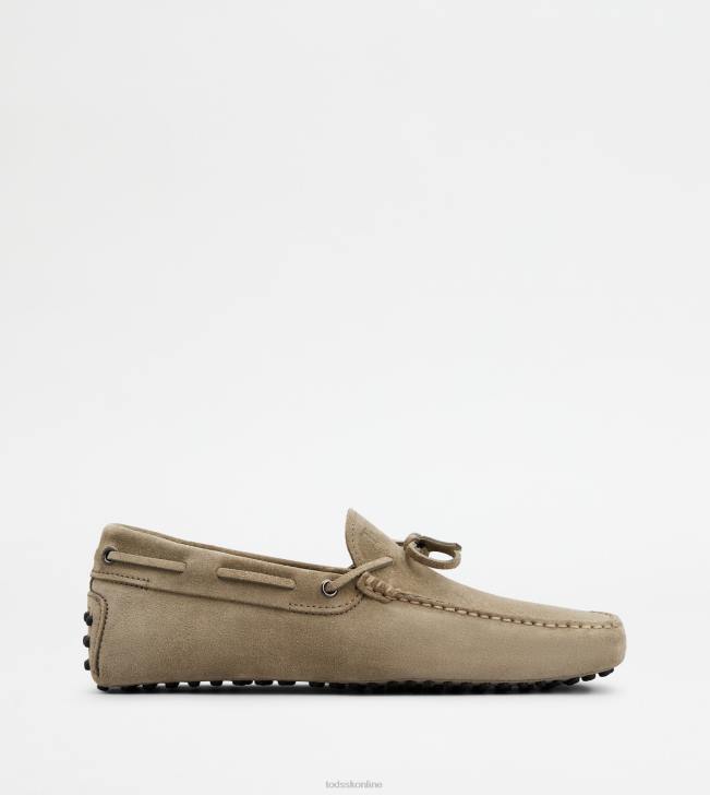 Tod's 8NXV741 béžová muži gommino vodičské topánky zo semišu
