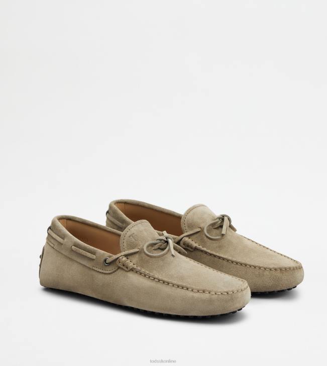 Tod\'s 8NXV741 béžová muži gommino vodičské topánky zo semišu