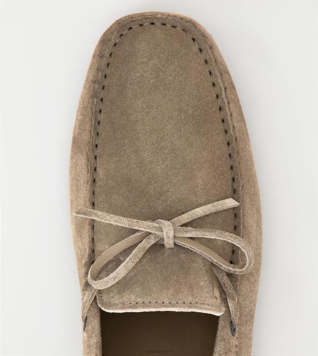 Tod\'s 8NXV741 béžová muži gommino vodičské topánky zo semišu